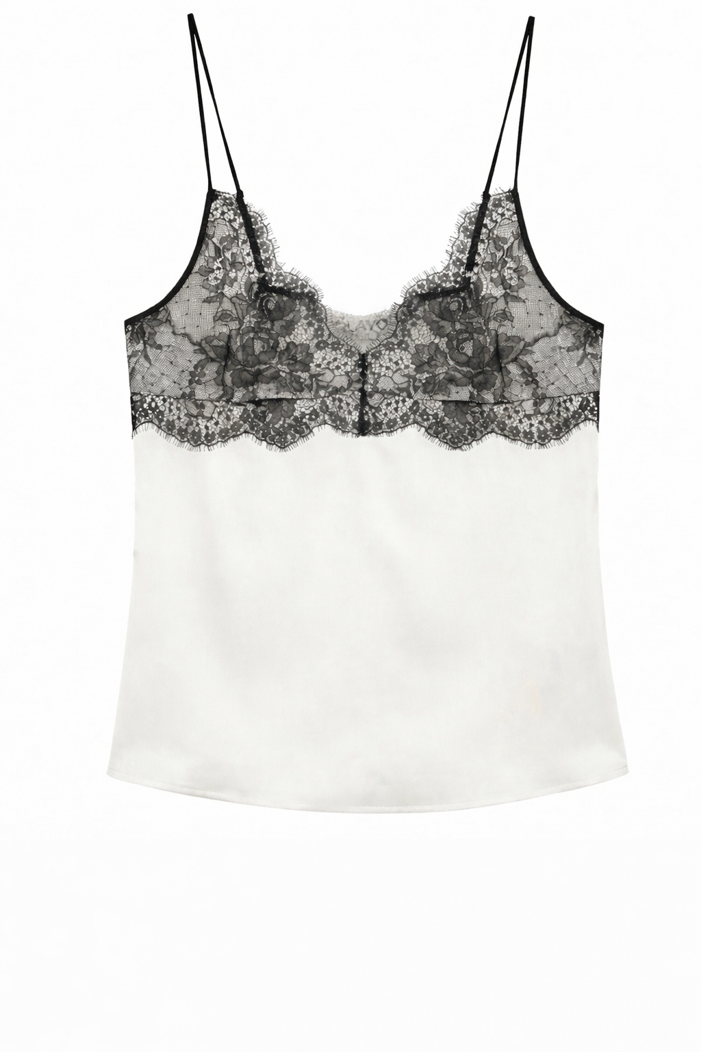 Top lace satin top