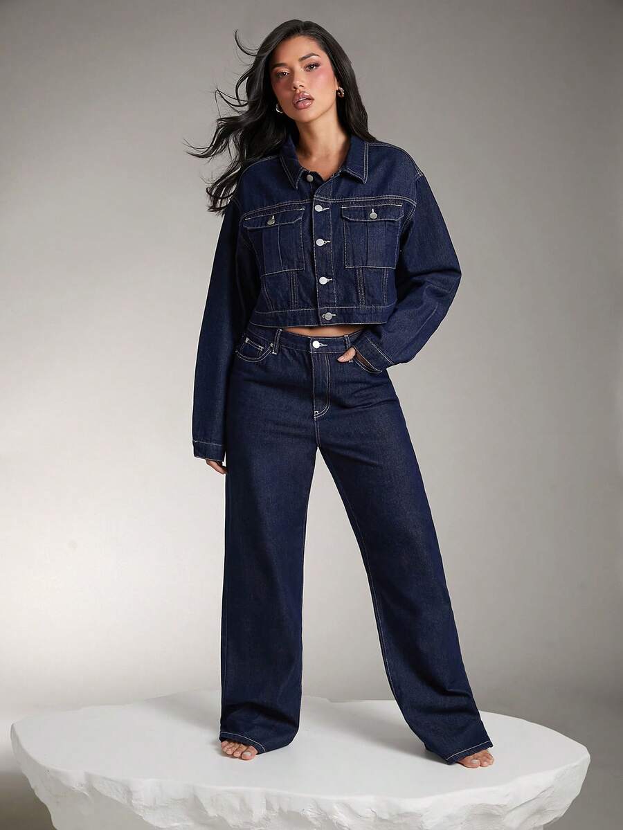 Denimoi Premium Denim Contrast Stitch Denim Set