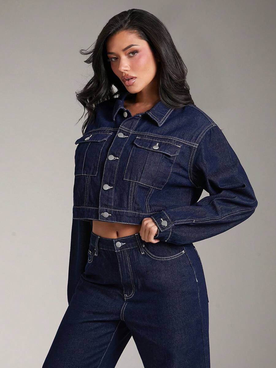 Denimoi Premium Denim Contrast Stitch Denim Set