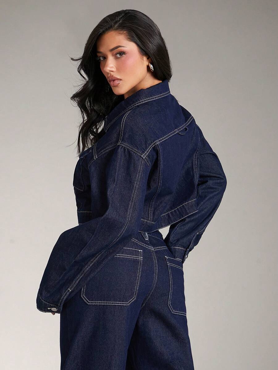 Denimoi Premium Denim Contrast Stitch Denim Set