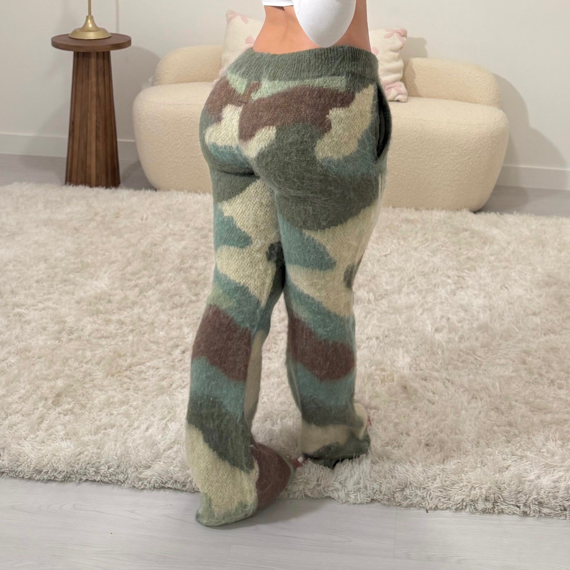 Camouflage: Mohair Flare Pants